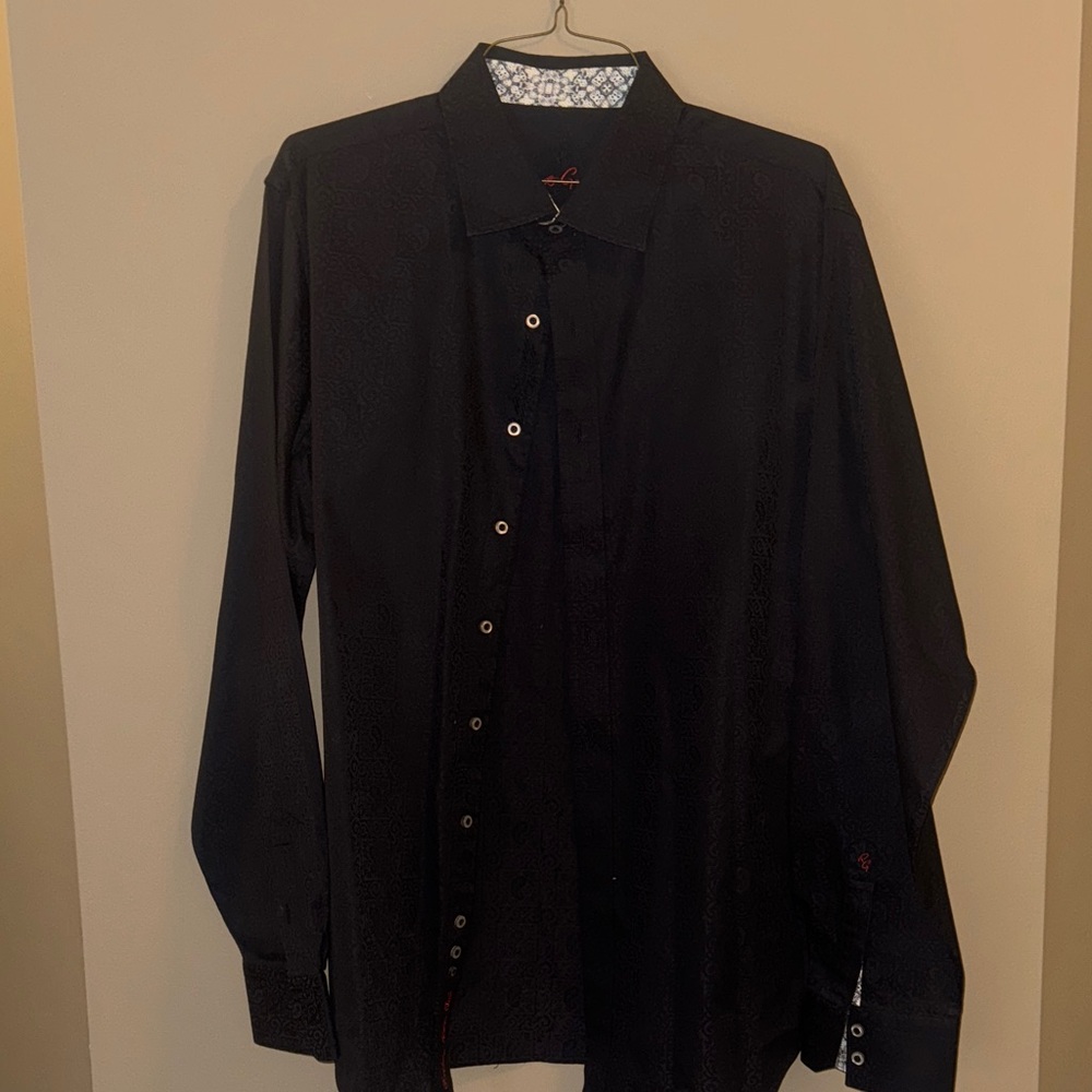 Robert Graham Black Casual Button Down Shirt - Picture 3 of 11